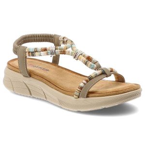 Sandały damskie Artiker, cholewka ze skóry ekologicznej cienkie paski z przodu elastyczny pasek na pięcie plecione detale, beżowe, 58C0009. Brązowe sandały ARTIKER, bez wzorów, ze skóry ekologicznej, bez obcasa, bez zapięcia. Za 169,00 zł.
