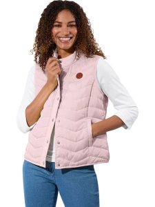 WITT WEIDEN Kamizelka pikowana w kolorze jasnoróżowym rozmiar: 44. Różowe kamizelki WITT WEIDEN, z aplikacjami, ze skóry, bez kołnierzyka, bez ramiączek, bez kaptura. Za 82,99 zł.