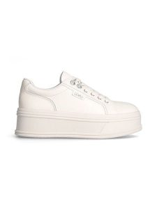 Liu Jo Skórzane sneakersy w kolorze kremowym rozmiar: 40. Brązowe trampki Liu Jo, bez wzorów, bez zapięcia. Za 461,45 zł.
