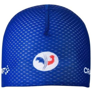 Czapka wyścigowa Craft FFS 2022. Niebieskie czapki Craft, bez wzorów, sportowe. Za 123,00 zł.