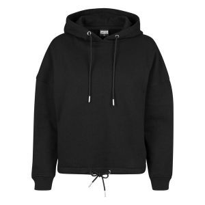 Bluza damska z kapturem Urban Classic kimono. Czarne bluzy Urban Classics, bez wzorów, z kapturem. Za 198,50 zł.