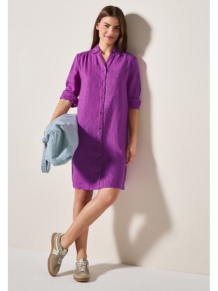 Cecil Sukienka w kolorze fioletowym rozmiar: M. Różowe sukienki Cecil, m, bez wzorów, ze lnu, bez kołnierzyka, bez ramiączek, midi. Za 180,06 zł.