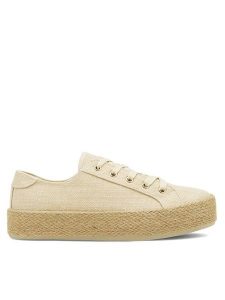 DeeZee Espadryle WSK1576-01 Beżowy. Brązowe espadryle DeeZee, bez wzorów, z materiału, bez obcasa. Za 99,99 zł.