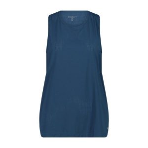 Koszulka damska turystyczna CMP 35N6136. Niebieskie koszulki sportowe CMP, bez wzorów, bez ramiączek. Za 196,00 zł.