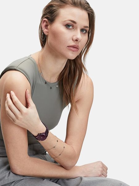 Liebeskind Zegarek kwarcowy w kolorze ciemnofioletowym rozmiar: onesize. Różowe, analogowe zegarki Liebeskind. Za 375,08 zł.