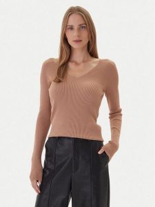 Kontatto Sweter 3M0818C Beżowy Slim Fit. Brązowe swetry klasyczne Kontatto, m, z syntetyku, bez kołnierzyka. Za 249,99 zł.