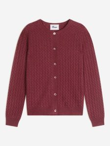 Just Cashmere Kaszmirowy kardigan "Laura" w kolorze bordowym rozmiar: S. Czerwone kardigany Just Cashmere, z kaszmiru. Za 391,99 zł.