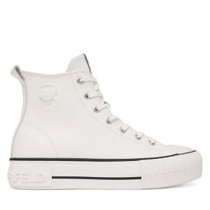 Trampki KARL LAGERFELD. Białe trampki KARL LAGERFELD, bez wzorów, bez zapięcia. Za 549,99 zł.