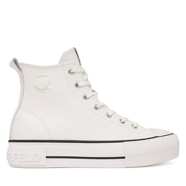 Trampki KARL LAGERFELD. Białe trampki KARL LAGERFELD, bez wzorów, bez zapięcia. Za 549,99 zł.