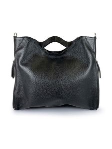 Florence Bags Skórzana torebka "Ge" w kolorze czarnym - 39 x 31 x 5 cm rozmiar: onesize. Czarne torebki klasyczne Florence Bags, bez wzorów, z materiału, na ramię, bez dodatków. Za 386,53 zł.