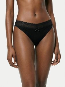 HUGO Figi klasyczne 50557200 Czarny. Czarne figi Hugo, bez wzorów, z bawełny. Za 189,99 zł.