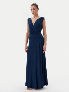 Rinascimento Sukienka wieczorowa CFC0122393003 Granatowy Regular Fit. Niebieskie kombinezony Rinascimento, xs, bez wzorów, z syntetyku, wizytowe, bez kołnierzyka, bez ramiączek. Za 379,99 zł.