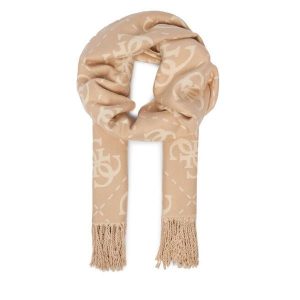 Szalik Guess. Brązowe szaliki Guess, z aplikacjami. Za 199,99 zł.