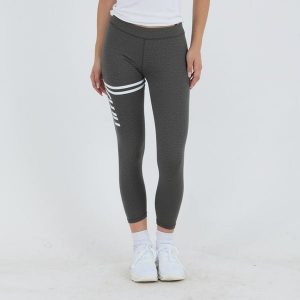 Legginsy treningowe Capri Keeps. Szare legginsy ELPLAYER, bez wzorów, z jersey. Za 64,00 zł.