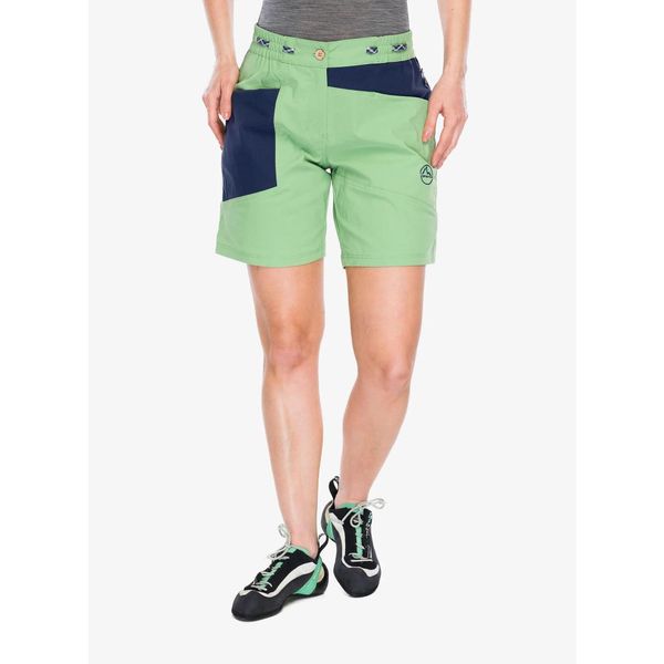 Spodenki wspinaczkowe damskie La Sportiva Mantra Shorts. Zielone szorty La Sportiva, bez wzorów. Za 308,99 zł.