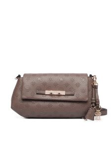 Guess Torebka Carmella HWPD22 25200 Beżowy ciemny. Brązowe listonoszki Guess, z aplikacjami, ze skóry, bez dodatków. Za 584,99 zł.