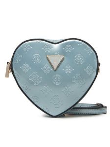 Guess Torebka HWTG94 96770 Błękitny. Niebieskie torebki klasyczne Guess, z aplikacjami, z materiału, bez dodatków. Za 259,99 zł.
