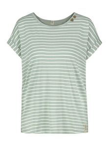 Sublevel Koszulka w kolorze miętowo-białym rozmiar: XXL. Białe bluzki Sublevel, xxl, bez wzorów, z bawełny, bez kołnierzyka, bez ramiączek. Za 61,46 zł.