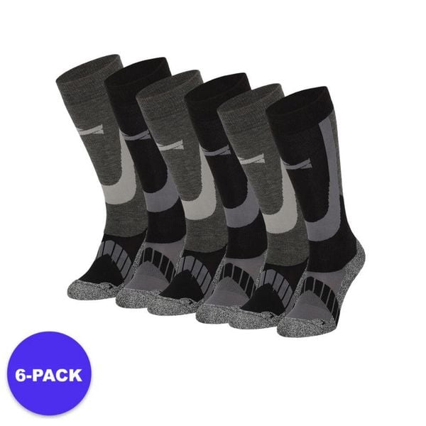 Skarpety narciarskie dla dorosłych unisex 6 par. Czarne skarpetki XTREME, bez wzorów, z materiału. W wyprzedaży za 293,45 zł.