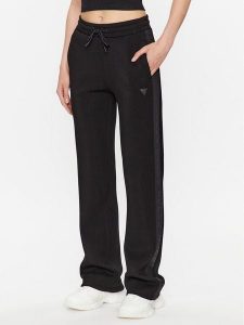 Guess Spodnie dresowe V3RB21 K7UW2 Czarny Regular Fit. Czarne spodnie dresowe Guess, xl, z aplikacjami, z dresówki. Za 279,99 zł.