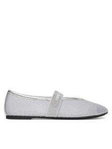 KARL LAGERFELD Baleriny KL40125 Srebrny. Szare balerinki KARL LAGERFELD, bez wzorów, z materiału, bez obcasa, bez zapięcia. Za 419,99 zł.