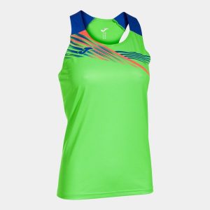 Joma Elite X Damski Top Fluor/Royal XL. Niebieskie topy JOMA, xl, bez wzorów, bez kołnierzyka, bez ramiączek. W wyprzedaży za 120,60 zł.