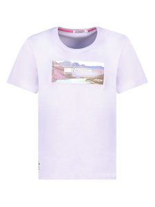 Geographical Norway Koszulka w kolorze fioletowym rozmiar: XXL. Różowe bluzki Geographical Norway, xxl, bez wzorów, z bawełny, bez kołnierzyka, bez ramiączek. Za 66,16 zł.