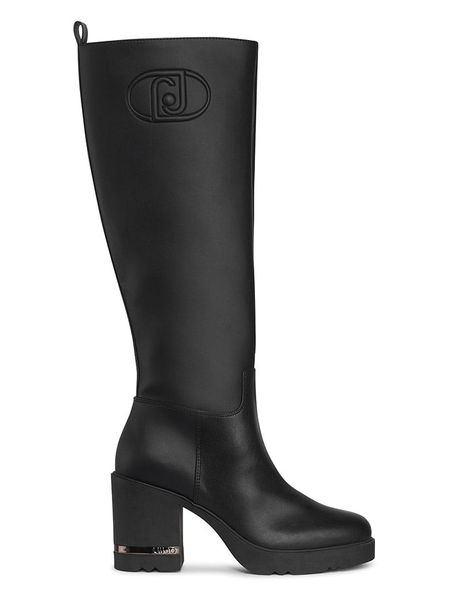 Liu Jo Kozaki w kolorze czarnym rozmiar: 39. Czarne kozaki Liu Jo, na zimę, bez wzorów, bez obcasa, bez zapięcia. Za 594,39 zł.