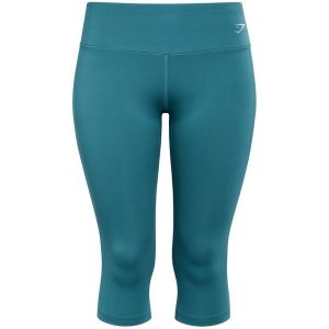 Legginsy treningowe damskie Gymshark Training Cropped. Niebieskie legginsy Gymshark, bez wzorów. Za 84,99 zł.