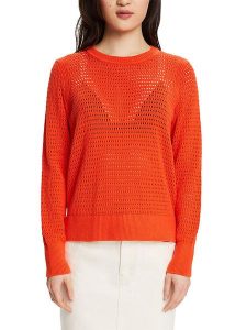 ESPRIT Sweter w kolorze pomarańczowym rozmiar: L. Pomarańczowe swetry oversize ESPRIT, l, bez wzorów, z bawełny, bez ramiączek. Za 57,06 zł.