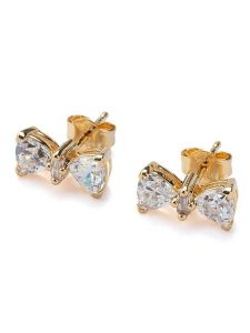 Pandora Pozłacane kolczyki-wkrętki z kamieniami szlachetnymi rozmiar: onesize. Żółte kolczyki Pandora, z cyrkonią, metalowe. Za 349,73 zł.