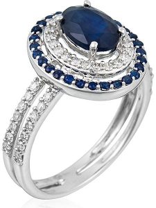 Maison héritage PARIS Złoty pierścionek "Firenze nouvelle" z diamentami rozmiar: 52. Niebieskie pierścionki Maison héritage PARIS, z diamentem, złote. Za 3 262,99 zł.