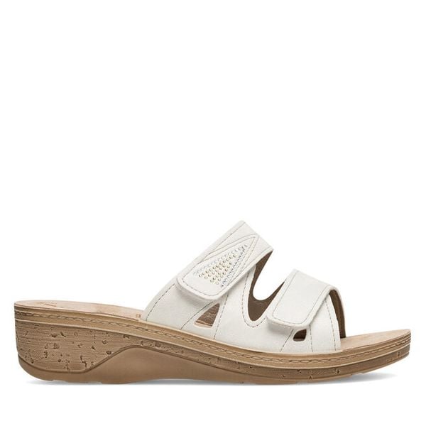 Klapki Inblu. Białe klapki Inblu, bez wzorów, bez obcasa. Za 119,99 zł.