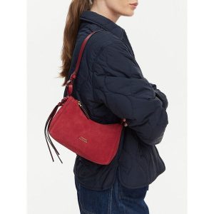 Torebka Tommy Hilfiger. Czerwone torebki klasyczne TOMMY HILFIGER, bez wzorów, bez dodatków. Za 641,99 zł.