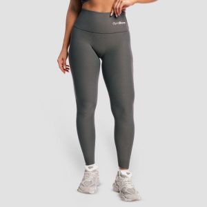 Legginsy damskie fitness z wysokim stanem Core Carbon. Legginsy GYMBEAM, bez wzorów, z bawełny, z podwyższonym stanem. Za 84,90 zł.