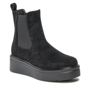 Sztyblety Jenny Fairy. Czarne botki Jenny Fairy, bez wzorów, bez obcasa, na płaskiej podeszwie, bez zapięcia. Za 119,99 zł.