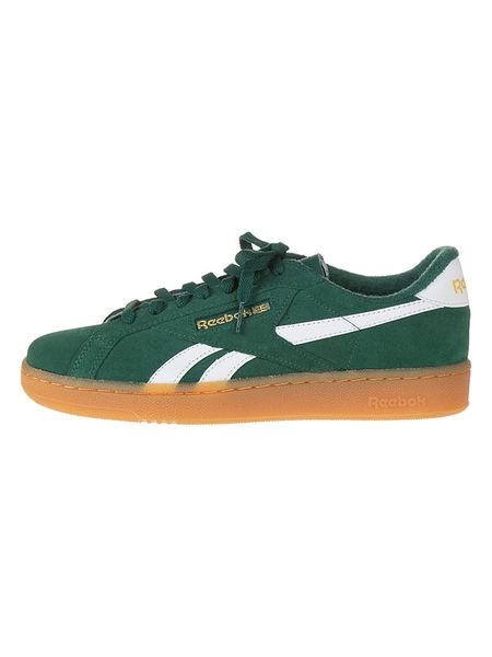 Reebok Skórzane sneakersy "Club C Grounds" w kolorze zielono-białym rozmiar: 42. Białe trampki Reebok, bez wzorów, bez zapięcia. Za 229,95 zł.