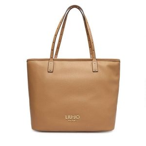 Torebka Liu Jo. Brązowe shopper bag Liu Jo, bez wzorów, bez dodatków. Za 599,99 zł.