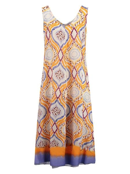 KEY LARGO Sukienka w kolorze pomarańczowym rozmiar: L. Pomarańczowe sukienki KEY LARGO, na co dzień, l, bez wzorów, z wiskozy, bez kołnierzyka, bez ramiączek, midi, proste. Za 126,45 zł.