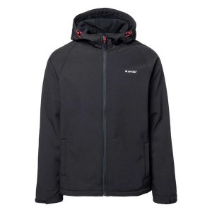 Kurtka Soft Shell Dla Dorosłych Unisex Neti II. Czarne kurtki Hi-tec, bez wzorów, bez kaptura. Za 195,99 zł.