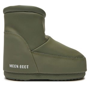 Śniegowce Moon Boot. Brązowe buty zimowe Moon Boot, bez obcasa, bez zapięcia. Za 609,99 zł.