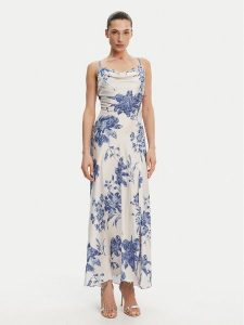 Guess Sukienka wieczorowa W5GT10 WF1T2 Écru Slim Fit. Kombinezony Guess, m, z aplikacjami, z syntetyku, wizytowe, bez kołnierzyka, bez ramiączek. Za 349,99 zł.