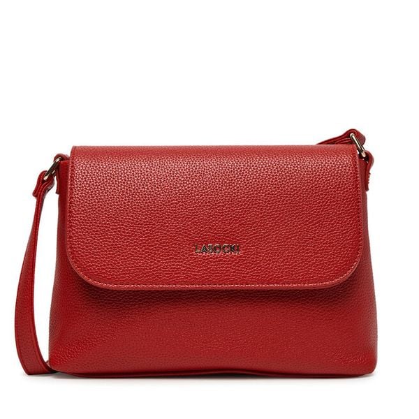 Torebka Lasocki. Czerwone listonoszki Lasocki, bez wzorów, bez dodatków. Za 149,99 zł.