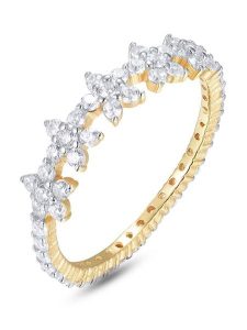 DI GIORGIO Pozłacany pierścionek z cyrkonią rozmiar: 54. Żółte pierścionki DI GIORGIO, z cyrkonią, pozłacane. Za 170,07 zł.