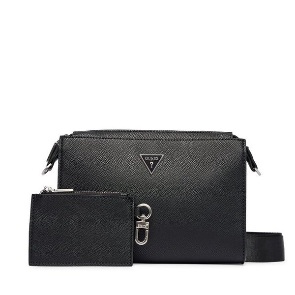 Torebka Guess. Czarne listonoszki Guess, z aplikacjami, bez dodatków. Za 364,99 zł.