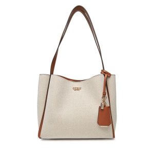 Torebka Guess. Brązowe torebki klasyczne Guess, z aplikacjami, bez dodatków. Za 429,99 zł.