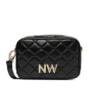 Torebka Nine West. Czarne listonoszki Nine West, bez wzorów, bez dodatków. Za 279,99 zł.