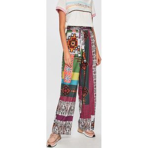 Desigual - Spodnie. Spodnie z wysokim stanem marki Desigual. W wyprzedaży za 359,90 zł.