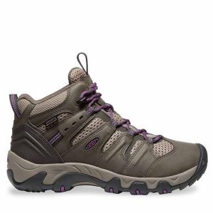 Trekkingi Keen. Brązowe buty sportowe Keen, bez wzorów, bez zapięcia, trekkingowe. Za 389,99 zł.