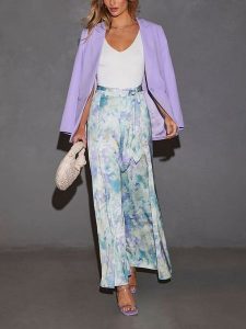 Milan Kiss Spodnie ze wzorem rozmiar: S. Spodnie z wysokim stanem Milan Kiss, bez wzorów, z materiału, z podwyższonym stanem. Za 165,99 zł.